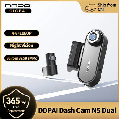 “DDPAI N5 4K Dash Cam | Dual Front/Rear, NightVIS, ADAS, GPS